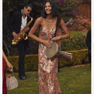 Anthropologie Verb by Pallavi Singhee Ruched Maxi Dress